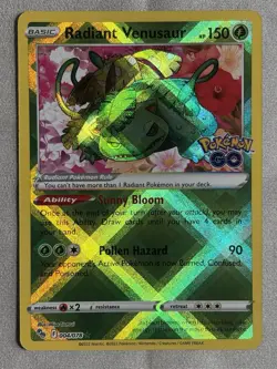 3 Card Set - Radiant Charizard + Venusaur + Blastoise Pokemon Go Sword & Shield - Image 4