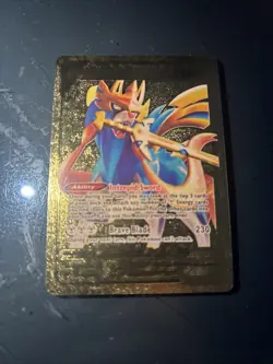 Zacian V 138/202 Sword & Shield HOLO RARE Pokemon Card Radiant Gold Foil Fan Art - Image 1