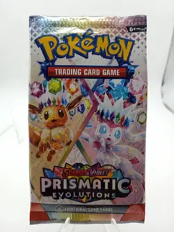 2025 Pokemon Prismatic Evolutions EMPTY booster Pack NO CARDS - Image 1