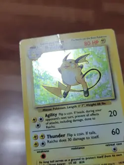 Raichu 14/102 - Base Set Unlimited - WOTC Holo Rare Pokemon Card - Vintage PL** - Image 2