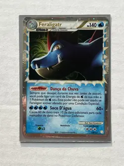 Pokemon TCG Feraligatr Prime HeartGold SoulSilver Card 108/123HOLO - Portuguese - Image 1