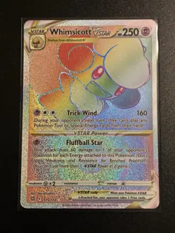 Pokemon TCG Whimsicott VSTAR Rainbow Ultra Rare Card 175/172 Brilliant Stars - Image 1