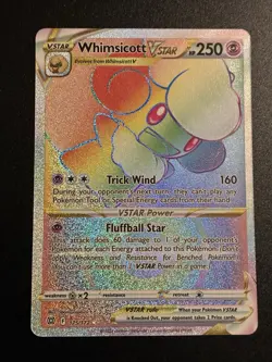 Pokemon TCG Whimsicott VSTAR Rainbow Ultra Rare Card 175/172 Brilliant Stars - Image 2