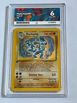 Machamp 8/102 1st Edition Holo - Base Set - ACE 6 English Graded Pokemon Card - Image 1