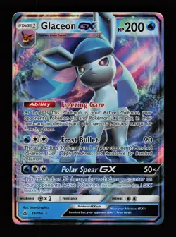 Glaceon GX 39/156 Holo GX Rare Ultra Prism Pokemon Cards - Image 1