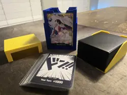 Boa Hancock Blue Yellow Sleeved, Don!! Cards, Deckbox, And Deck Holder Included - Image 3
