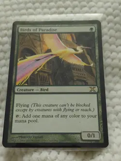MTG Birds Of Paradise - 10th Edition #252 Magic The Gathering MP Moderatley Play - Image 1