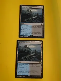 Shipwreck MArsh x2 Rare Land. MID MTG 2 Card. - Image 1