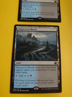 Shipwreck MArsh x2 Rare Land. MID MTG 2 Card. - Image 3