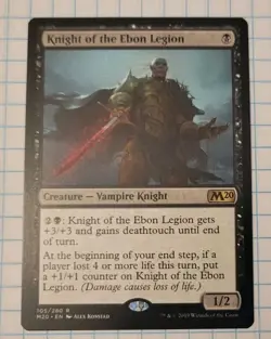 MTG Knight of the Ebon Legion - Core Set 2020 Regular 105 R M20 - Image 1