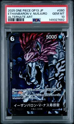PSA 10 Ethanbaron V. Nusjuro OP13-080 Alternate Art One Piece JPN - Image 1