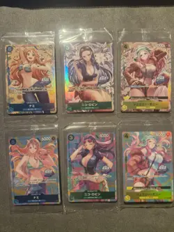 Nami P-112 One Piece Asia Promo Set Of 6/ art set TS02 nami-robin-bonney. - Image 1