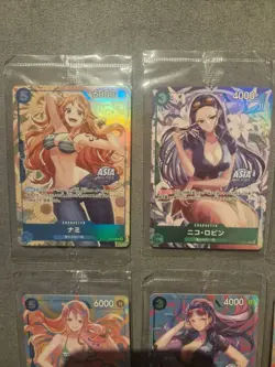 Nami P-112 One Piece Asia Promo Set Of 6/ art set TS02 nami-robin-bonney. - Image 2