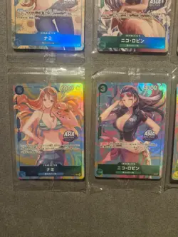 Nami P-112 One Piece Asia Promo Set Of 6/ art set TS02 nami-robin-bonney. - Image 4