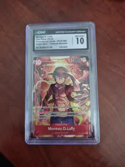 One Piece Monkey.D.Luffy (Treasure Booster Set) ST10-006 Promo CGC Pristine 10 - Image 1