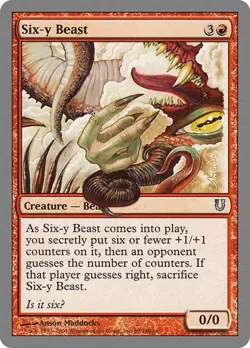 Six-y Beast - Foil Unhinged LP MTG - Image 1
