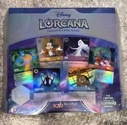 Disney Lorcana TCG Disney 100 Gift Set Collector's Edition Box 60 Cards - Image 1