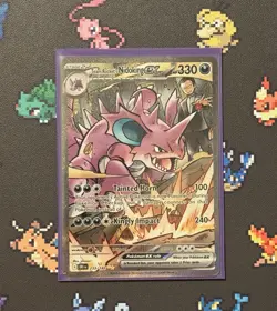 Pokemon TCG Team Rockets Nidoking EX 233/182 Destined Rivals NM - Image 1