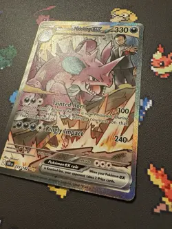 Pokemon TCG Team Rockets Nidoking EX 233/182 Destined Rivals NM - Image 3