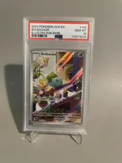 2024 Pokemon Stellar Crown Bulbasaur #143/142 PSA 10 GEM MINT - Image 1