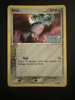 Aron (44/100) EX Crystal Guardians STAMPED Reverse Holo Pokemon Card! NM!!!!!!!! - Image 1