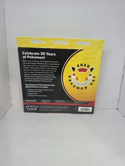 Pokemon Day 2026 30th Anniversary Pikachu Promo Card W/ Coin Sealed Box - Image 4