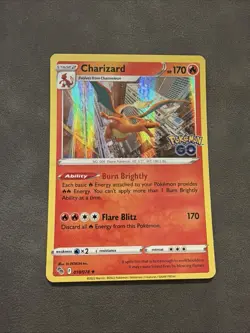 Pokemon Card TCG Charizard Holo Bleed Holo Rare Pokemon GO 010/078 LP - Image 1