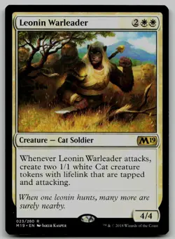 Leonin Warleader R Core Set 2019 23 NM - Image 1