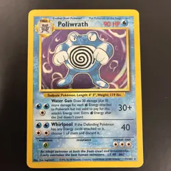 Poliwrath 15/130 Base Set 2 Holo WOTC Vintage Pokemon TCG Card HP - Image 1
