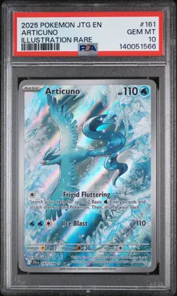 2025 POKEMON JTG EN-JOURNEY TOGETHER ILLUSTRATION RARE #161 ARTICUNO PSA 10 - Image 1