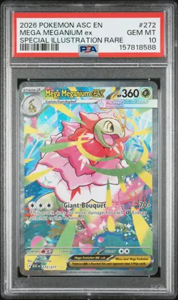 2026 POKEMON ASC EN-ASCENDED HEROES #272 MEGA MEGANIUM EX PSA 10 - Image 1