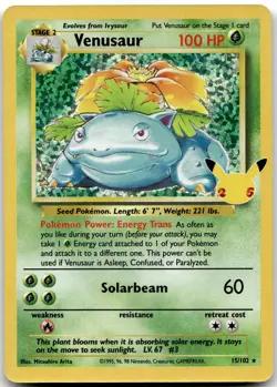 Venusaur 15/102 Celebrations: Classic Collection Pokemon Holo NM/M - Image 2