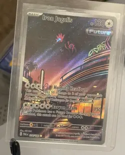 Pokemon TCG Iron Jugulis 216/182 SV04 Paradox Rift Secret Rare Full Art Holo - Image 1
