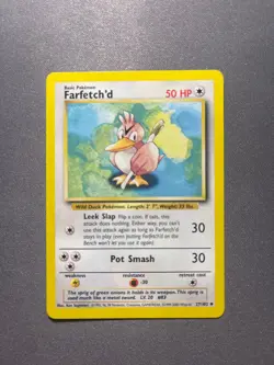 Pokemon TCG Farfetch'd Unlimited 27/102 Base Set Regular 1999-2000 Wizards - Image 1