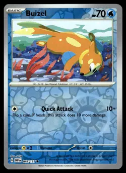 Buizel 048/197 Common Obsidian Flames Pokemon Reverse Holo Near Mint - Image 1