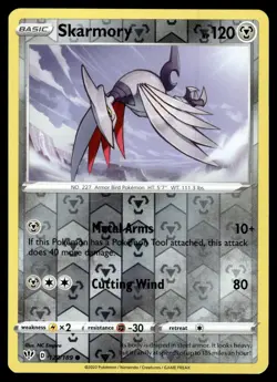 Skarmory 120/189 Common Darkness Ablaze Pokemon Reverse Holo Near Mint - Image 1