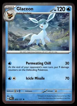 Glaceon 025/131 Holo Rare Prismatic Evolutions Pokemon Near Mint - Image 1