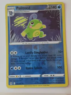 POLITOED 032/196 RARE LOST ORIGIN REVERSE HOLO NM/M POKEMON - Image 1