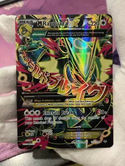 Pokemon TCG M Rayquaza EX 105/108 Roaring Skies Holo Full Art Heavily Played - Image 3
