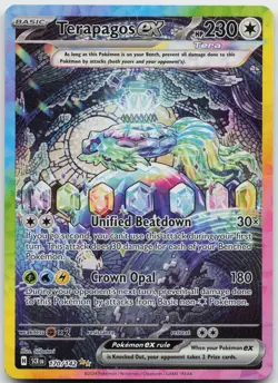 Terapagos ex 170/142 Special Illustration Rare Stellar Crown Holo Near Mint - Image 1