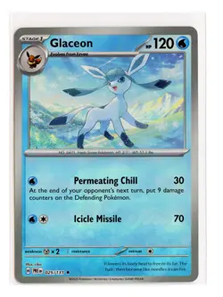 Glaceon (Poke Ball Pattern) 025/131 Rare Holo SV: Prismatic Evolutions Pokemon - Image 1