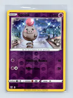 Spoink 055/163 Common Battle Styles Pokemon Reverse Holo Near Mint - Image 1