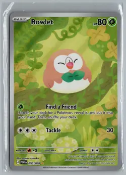Rowlet 090/088 Holo Illustration Rare Perfect Order Pokemon Near Mint - Image 1