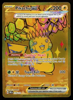 Pikachu ex 179/131 NM Prismatic Evolutions Holo Hyper Rare Pokemon - Image 1
