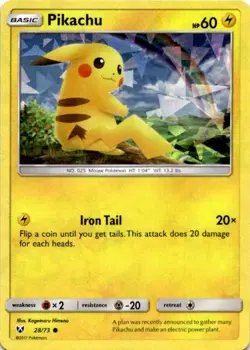 PIKACHU (CRACKED ICE HOLO) 28/073 HOLO C DECK EXCLUSIVES POKEMON NM/M - Image 1