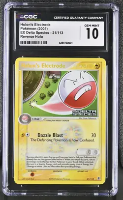Pokemon Holon's Electrode EX Delta Species 21/113 Reverse Holo CGC 10 Gem Mint - Image 1