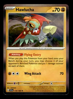 Pokemon TCG: Scarlet & Violet (Base Set) - Hawlucha 118/198 - Holo - Image 1