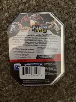 Pokemon TCG Paldean Fates Iron Treads ex Tin Factory Sealed - Image 2