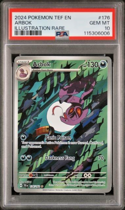 PSA 10 Arbok 176/162 IR Illustration Rare Pokemon Temporal Forces English 176 - Image 1