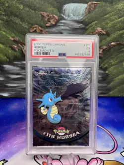 2000 Topps Chrome Horsea #116 PSA 5 Pokemon T.V. - Image 1